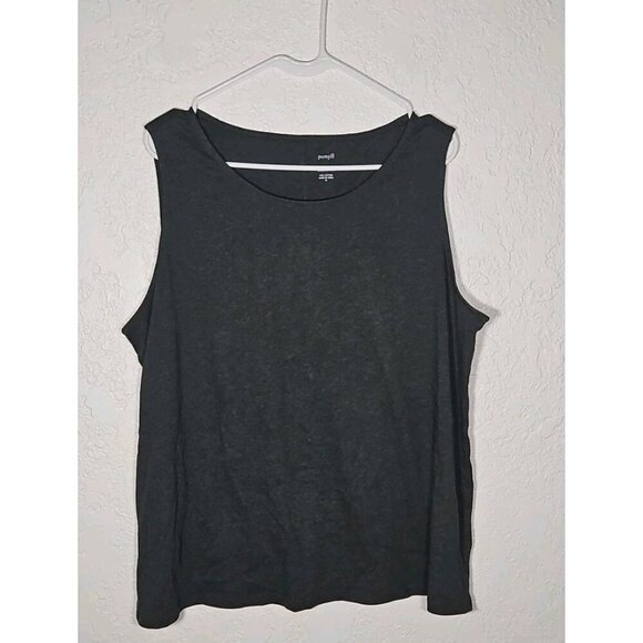 J.Jill Pure Jill Layered Sleeveless Top Women XL Gray Cotton Sleeveless Tank - Picture 1 of 4